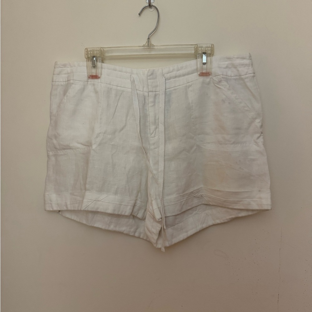 White Women's linen Shorts